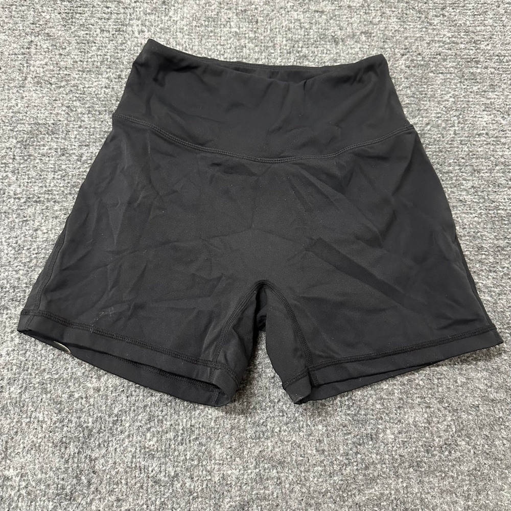 Alphalete Athletic Shorts Womens Size S Black High Waisted Biker Compression Gym